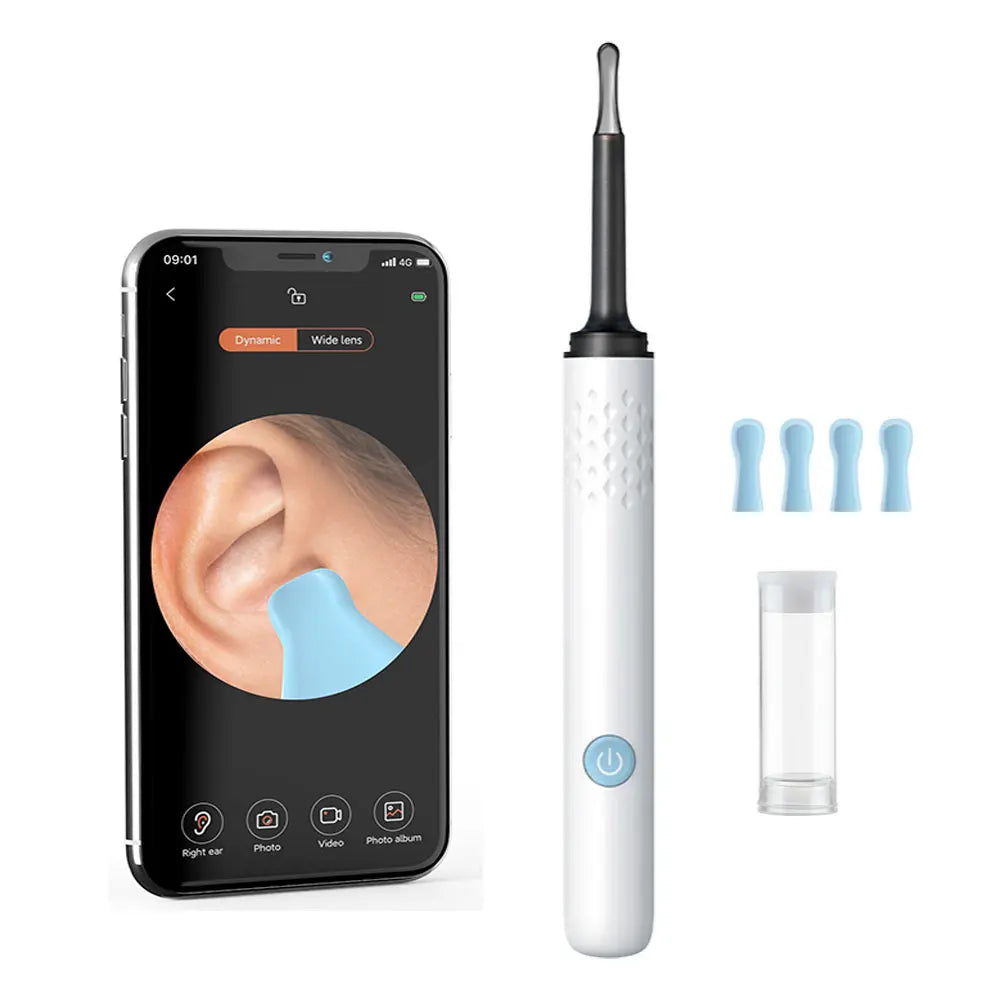 WIFI Visual Ear Cleaner Otoscope Camera with 6 LED Lights 4.0mm Mini Ear Wax Removal Tool With Camera Take Video 500W HD Earpick